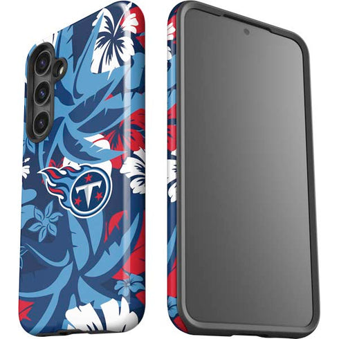 NFL Tennessee Titans Tropical Print Galaxy S24 Plus Impact Case